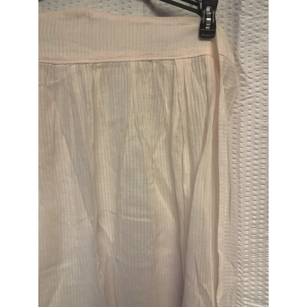 Vintage 1950 Hostess Apron Light Pink Sheer Ruffle Handmade  Retro Kitchen